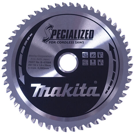 MAKITA B-47064 Disco HM 150/20/52D Batería especial metal
