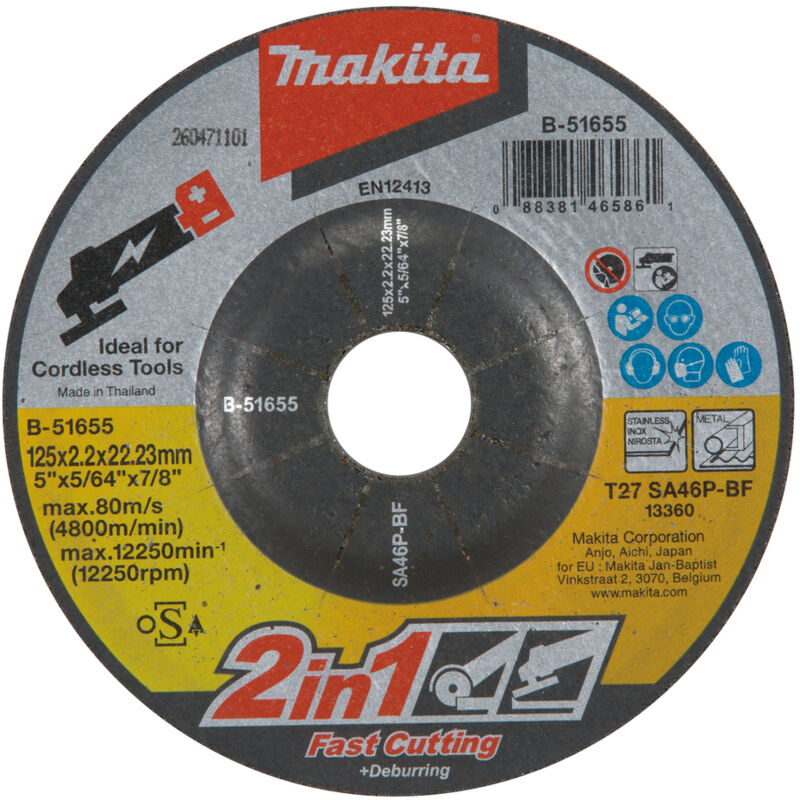 Disque abrasif Makita 2en1 125mm