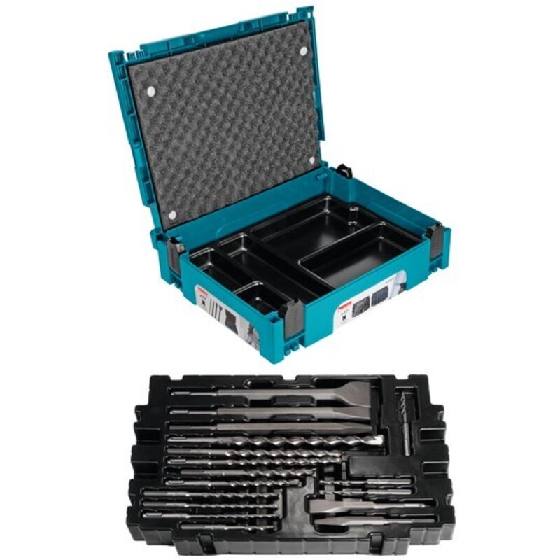 Set di punte e scalpelli Makita sds-plus in makpac, 17 pezzi. sds-plus - Punte e scalpelli - 17 pezzi.