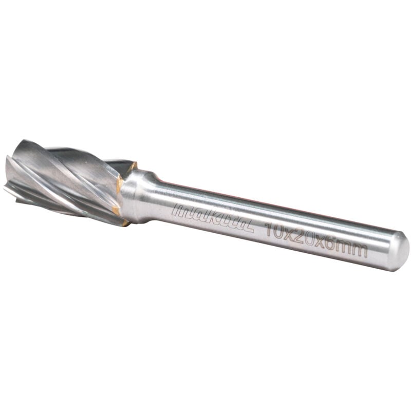 Makita - B-52738 Fraise Cylindrique 10x20 mm Ø6 mm 3/8x3/4' Ø1/2' Dents Aluminium