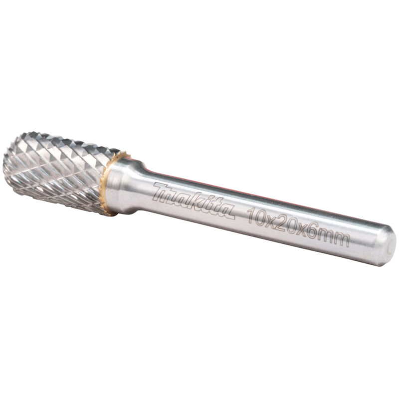 B-52750 Fresa Sferica 10x20 mm Ø6 mm (3/8x3/4' Ø1/2') Dente a Croce - Makita