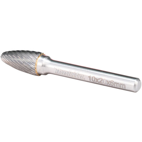 Makita B-52772 Fresa Arco Tondo 10x20 mm Ø6 mm (3/8x3/4" Ø1/2") Dente Singolo
