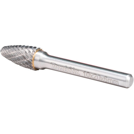 Makita B-52788 Fresa A Tutto Tondo 10x20 mm Ø6 mm (3/8x3/4" Ø1/2") Dente A Croce