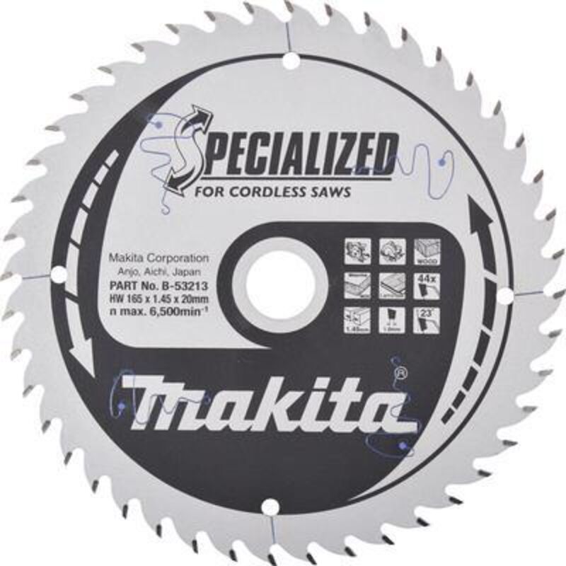 Makita B-53198 Lama per sega circolare 165 mm argento