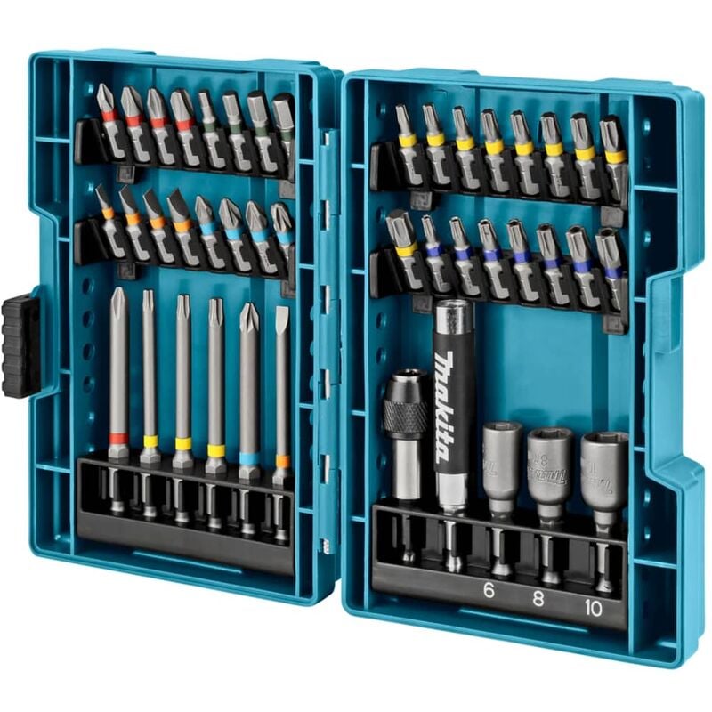 

Makita Juego de brocas y puntas de taladro plateado 43 piezas