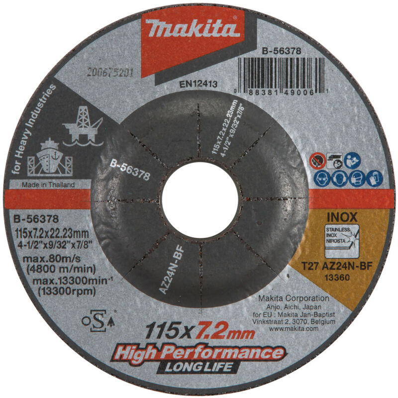 B-56378 Disco smerilatore 22,23 x 115 mm