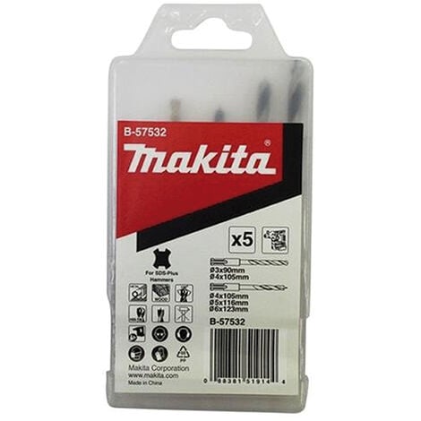 MAKITA B-57532 JUEGO DE BROCAS SDS-PLUS PARA MADERA Y METAL