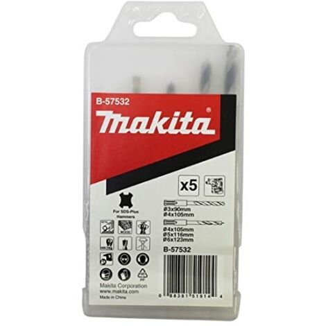 Makita B-57532 Kit Punte SDS-PLUS 5 Pezzi