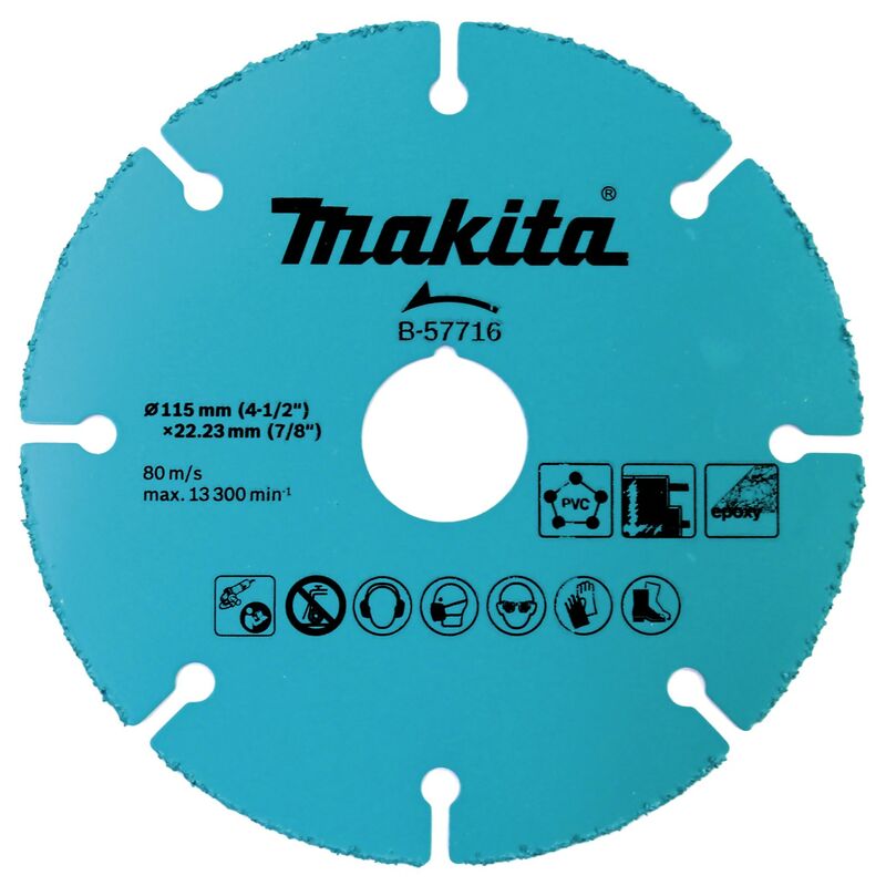 Makita - B-57716 115mm Tungsten Carbide Grit Cutting Disc Blade for Grinders