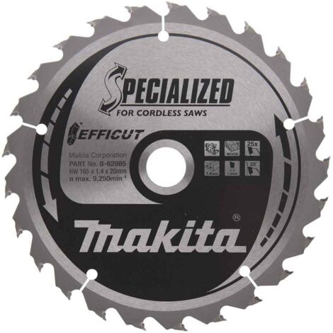 Makita B-62985 Efficut Lama per sega circolare 165x20 mm per legno