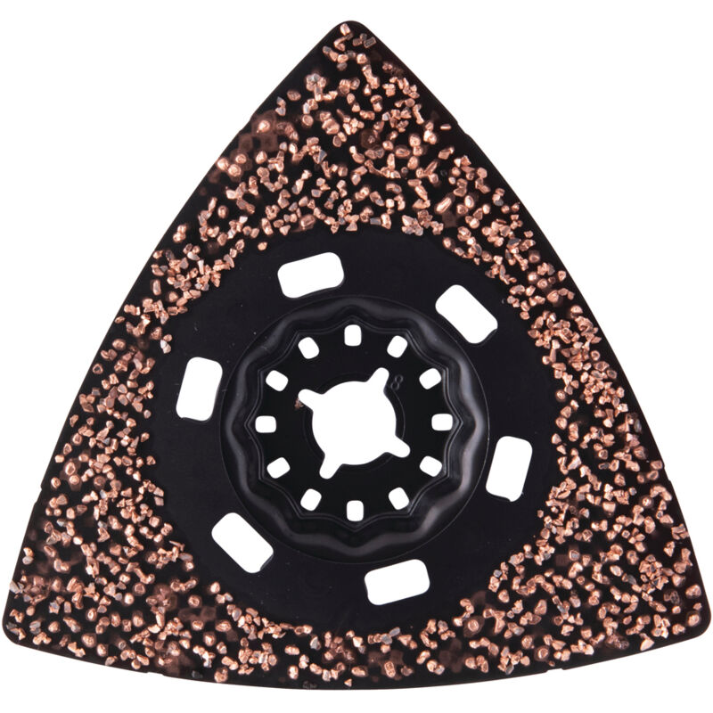 Piastra di levigatura, 90 mm Deltoid, TMA083 Starlock - K20 - hm / riff - TMA083 - Malta / vernice / residui di moquette - Makita