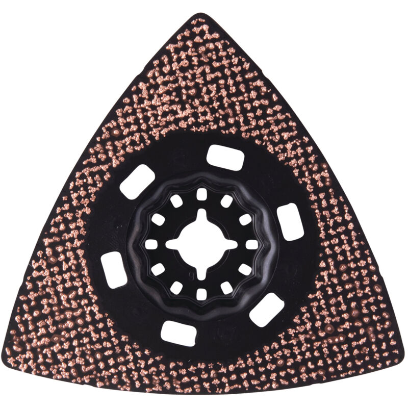 Piastra di levigatura, 90 mm Deltoid, TMA085 Starlock - K60 - hm / riff - TMA085 - Malta / vernice / residui di moquette - Makita