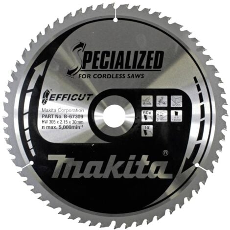 Makita B-67309 Lame de scie circulaire 305 x 30 x 2.15 mm Nombre de dents: 60 1 pc(s)