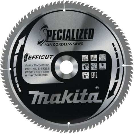 Makita B-67321 Efficut TCT Lame Scie Circulaire 305x30mm 100 Dents 2,15mm Bois