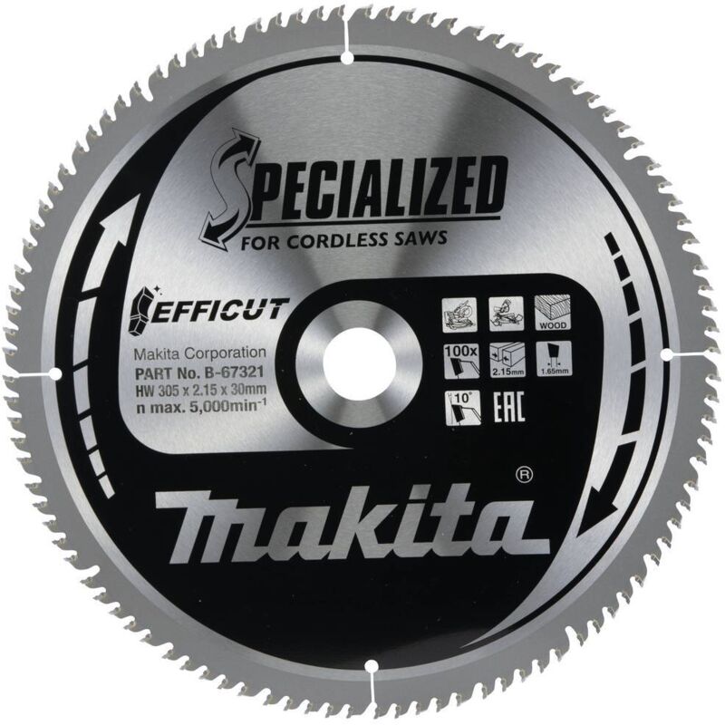 Makita B-67321 Lama circolare 305 x 30 x 2.15 mm Numero di denti: 100 1 pz.