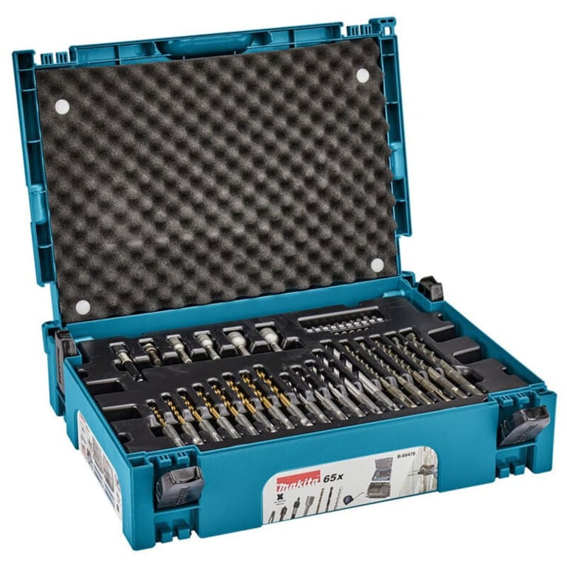 Makita - Set d'accessoires makpac SDS-Plus B-69478 (65 pièces)