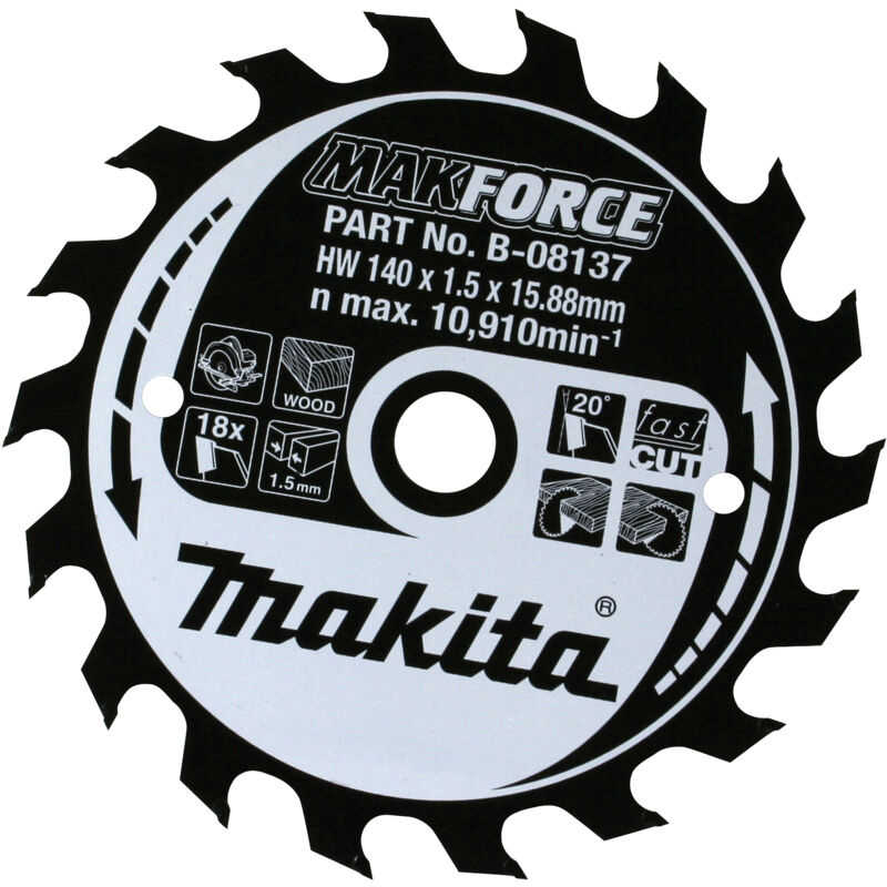 Makita B-08551 Makforce Circular Saw Blade 190 x 30mm 60T 5704RK 5704R HS7601J