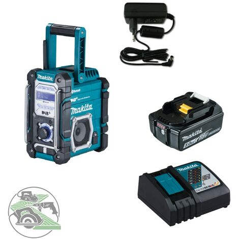 Makita Baustellenradio DMR112 Bluetooth + Akku BL1850B 5,0Ah + Ladegerät DC18RC