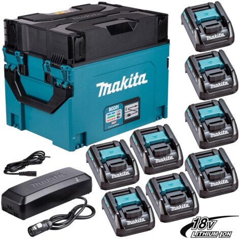 Makita BCC01 LXT 18v Battery Charger Box Makpac + 8 Charging Ports + ADP10 XGT