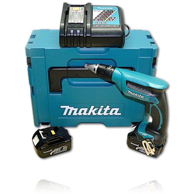 Makita BFS 451 RFJ Avvitatore per calcestruzzo 18 V + 2x Batterie BL 1830 B + Caricabatterie DC18RC + Valigetta MAKPAC