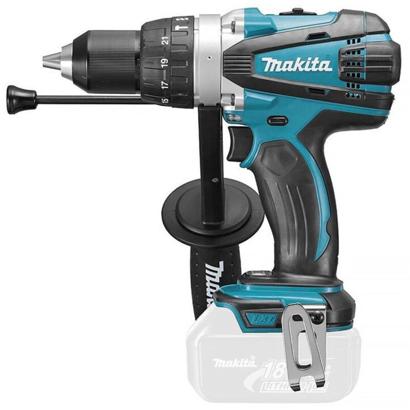 Bhp 458 z lxt Perceuse visseuse à percussion sans fil lxt 18 v Li-Ion Solo - uniquement outil sans accessoires, avec poignée latérale - Makita
