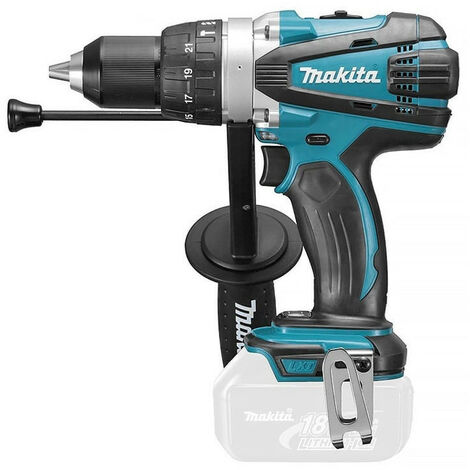 Makita BHP 458 Z LXT Perceuse visseuse à percussion sans fil LXT 18 V Li-Ion Solo - uniquement outil sans accessoires, avec poignée latérale