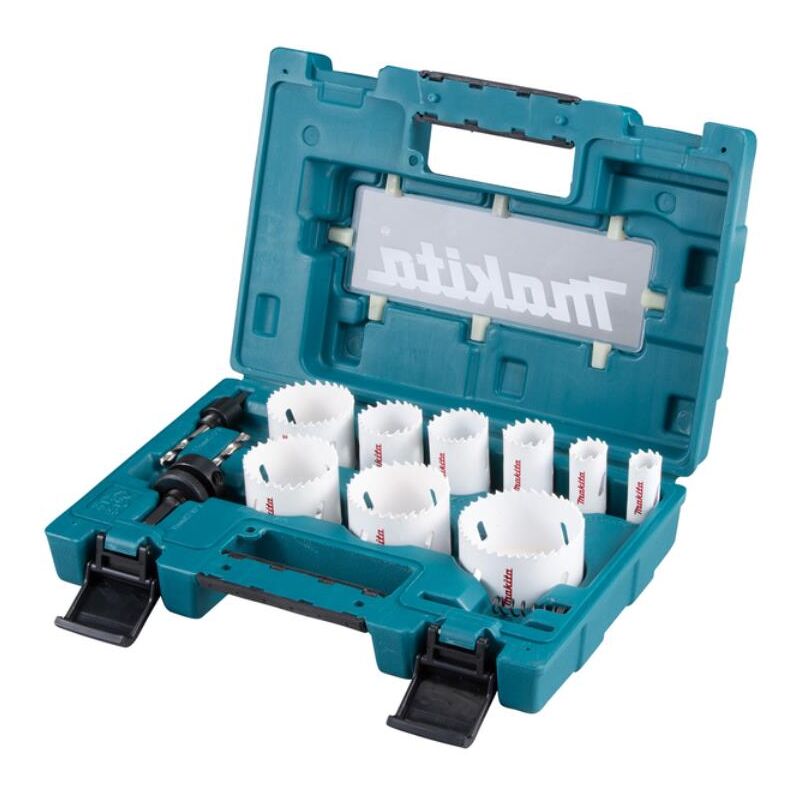 Makita - Set di seghe a tazza BiM 12 pezzi misure incluse 9 /22 / 29 / 35 / 38 / 51 / 54 / 57 / 68 mm