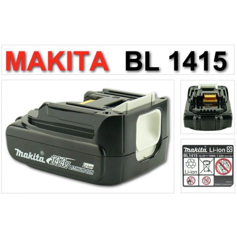 Bl 1415 Batterie, 14,4 v, 1,3 Ah, Li-Ion (194558-0) - Makita
