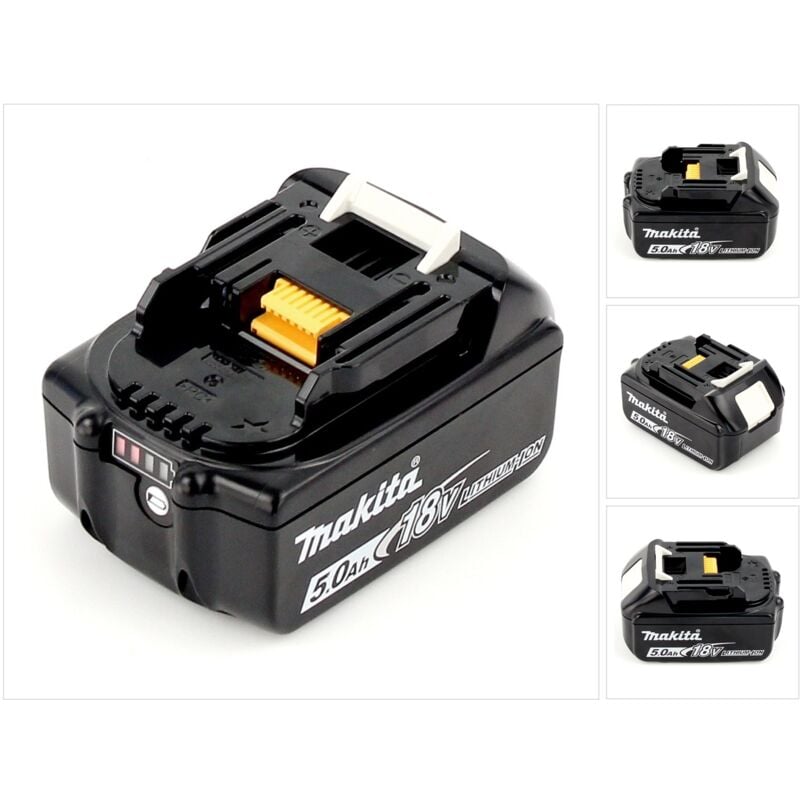 Bl 1850 b Batterie Li-Ion avec témoin de charge led 18V - 5 Ah - Successeur du modèle 196672-8 (197280-8 / 632f15-1) - Makita