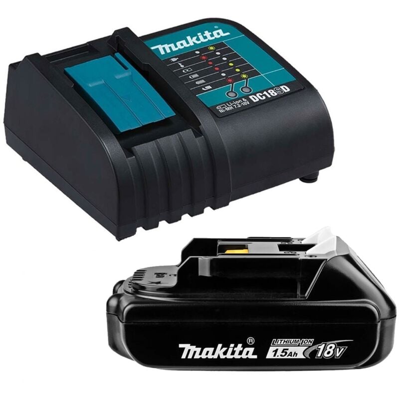 Makita BL1815N Lithium Ion 1.5ah Battery + DC18SD 9.6-18v 30 Minute Fast Charger