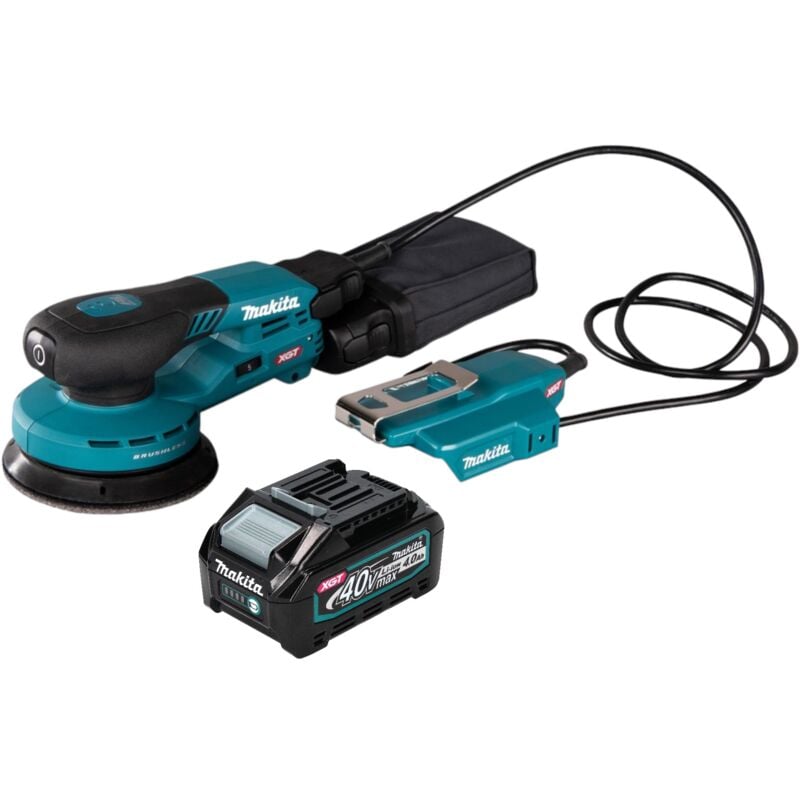 Bo 003 CGM1 Ponceuse excentrique sans fil 40 v max. 125 mm 3,0 mm course Brushless + 1x batterie 4,0 Ah - sans chargeur - Makita