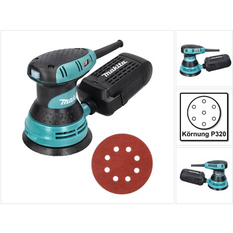 Makita BO 5031 Ponceuse excentrique 300 watts 125 mm + 50x papier abrasif K320