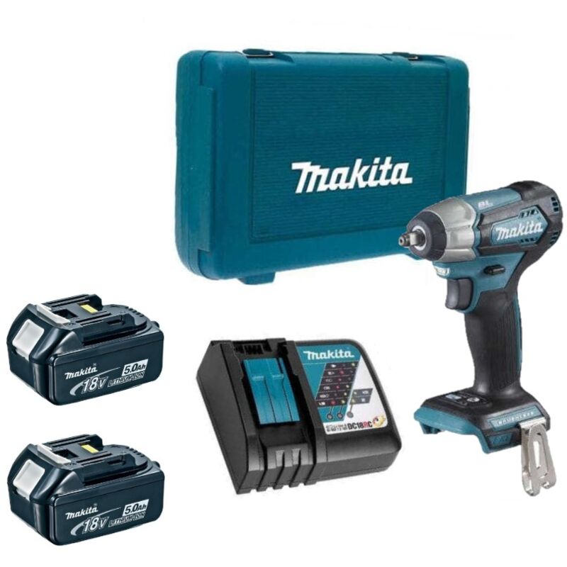 Makita DTW180RTJ Boulonneuse a chocs LXT 180Nm 3/8 18V - 2X5.0Ah Batteries + chargeur + coffret