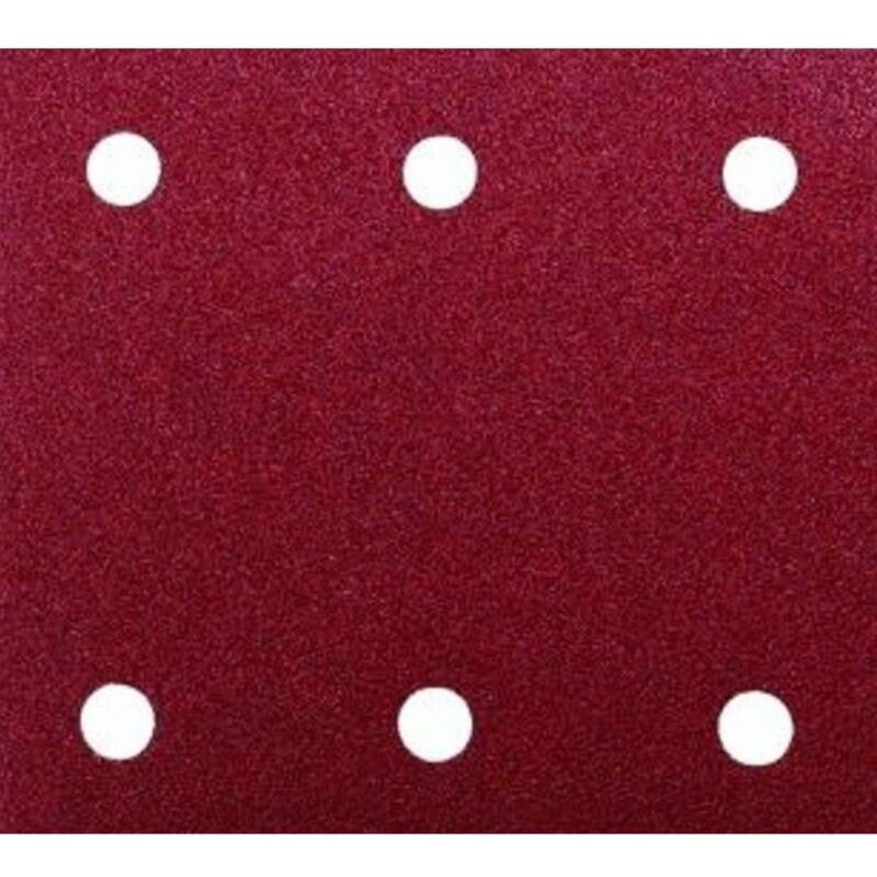 Carta abrasiva Makita 114 x 102 mm, K180, 50 pz. 114 x 102 mm - K180 - 50 pz. - 6 fori