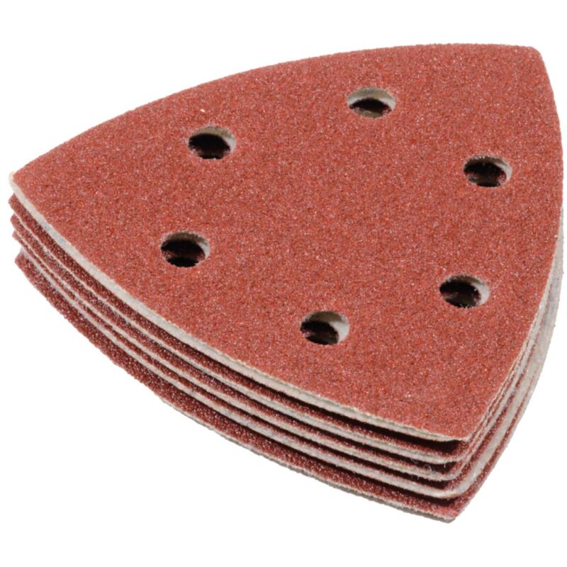 Carta vetrata deltoide, 10 pezzi. Chiusura a velcro - legno / metallo - K80 - Makita