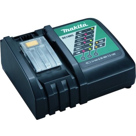 Makita – Chargeur pour électroportatif 1955842 – Tension 14.4/18V – Compatible avec batteries Li-Ion et Ni-Mh – Chargeur rapide DC18RC