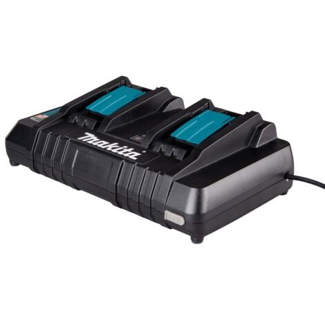 Makita – Chargeur rapide pour électroportatif 2 canaux – Compatible 14,4V à 18V – Temps de charge 22 min – 1969336