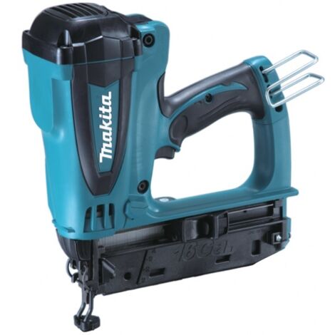 Makita – Cloueur autonome à gaz 7,2 V avec 2 batteries 1Ah – Longueur clou 15-64mm – Éclairage LED – Réglage profondeur – GF600SE - ION 1 AH