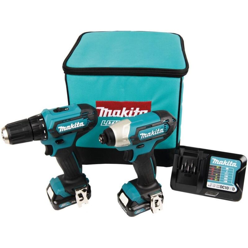 Ensemble d'outils Makita CLX224A DF333D + TD110D 12 V 2x2 0 Ah accu. - vue 2