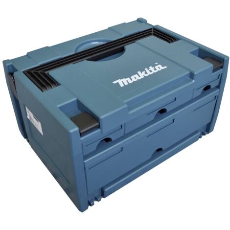 Makita – Coffret de transport malette de rangement 4 tiroirs – Séparateurs inclus pour organisation optimale – Dimensions 395 x 295 x 215 mm – P84311