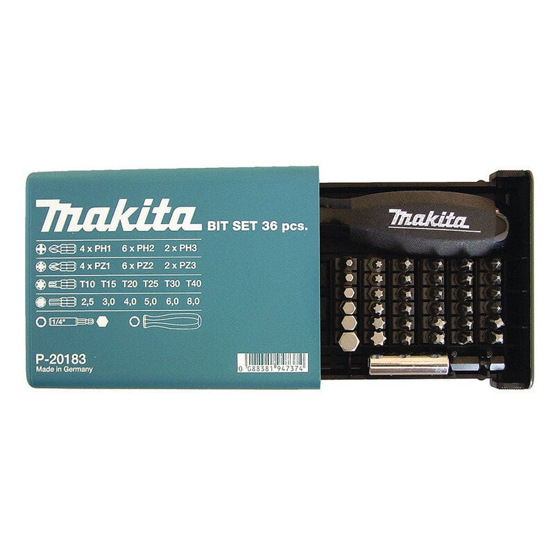 Makita - Coffret d'embouts 38 pièces P-20183