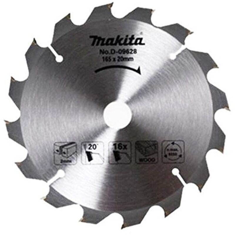 Lame de scie Makita 165x2x20 0 mm Z10 20° - vue 1