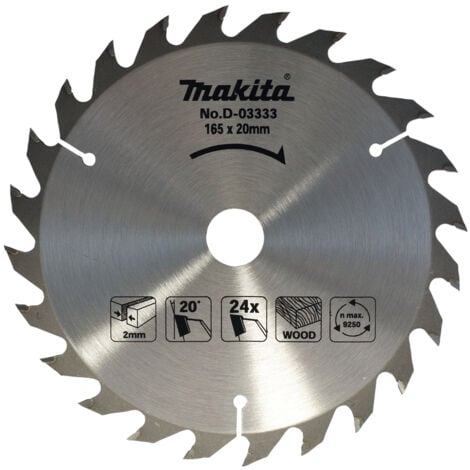 Makita D-03333 Lama Sega Circolare Standard T.C.T. 165x20mm 24T Legno