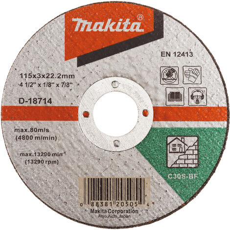 MAKITA D-18714 Cutting discs (stone) 115mm x 2.5mm x 22.23mm