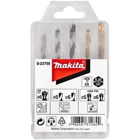 Makita D-23759 Set di punte per trapano di punte per trapano 5 pezzo/i