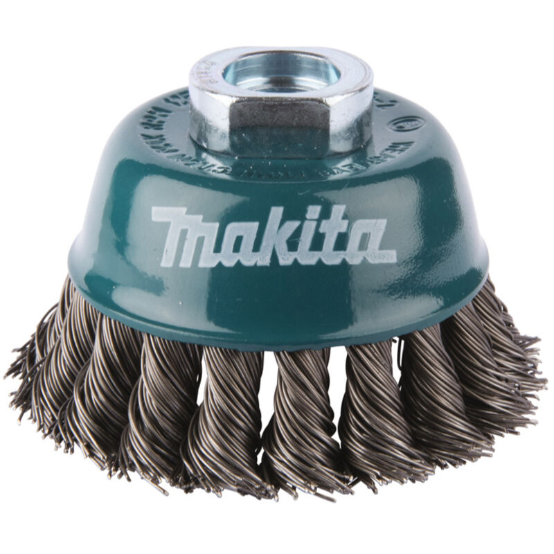 Brosse boisseau à fils acier torsadés D.75mm M14 Makita D 24131
