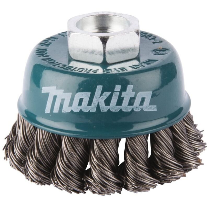 Brosse boisseau à fils acier torsadés M14 60mm Makita D 24119