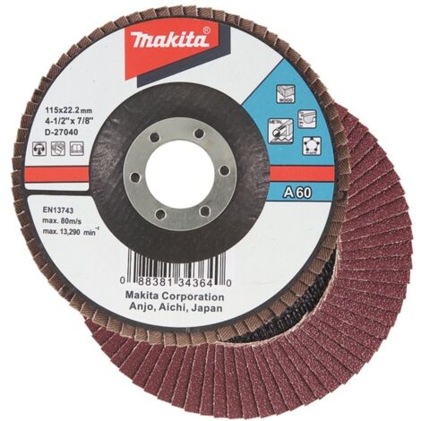 MAKITA D-27040 Aluminiumoxid-Fächerscheibe 115 mm G60