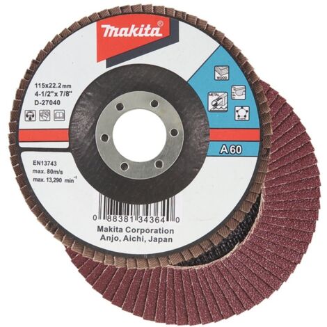 MAKITA D-27143 Aluminiumoxid-Fächerscheibe 180 mm G60