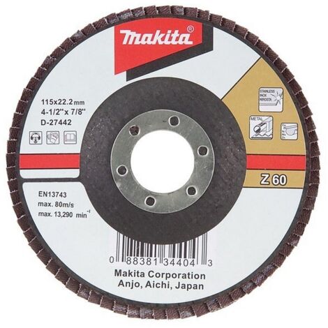 MAKITA D-27545 DISCO DE LÁMINAS DE CIRCONIO-ALUMINIO